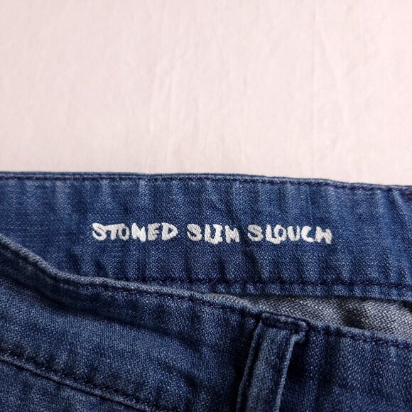 Volcom Jeans Womens Slim Slouch 11 Light Wash Destroyed Mid Rise Juniors - Picture 10 of 12